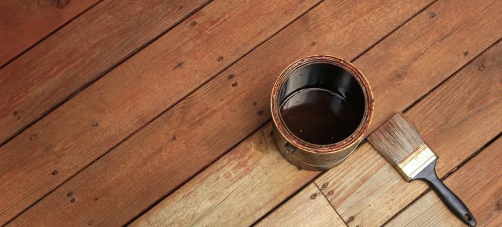 Stained decking
