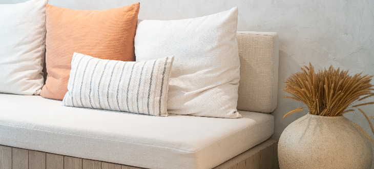 white outdoor sofa with built in storage