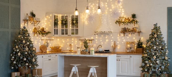 festive kitchen lights