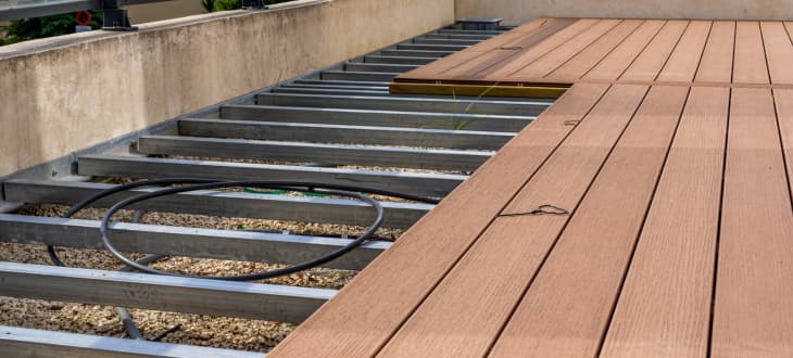 New Composite decking being installed