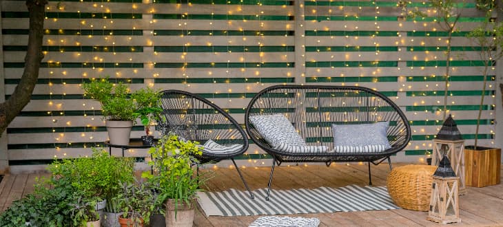 cosy outdoor decking