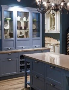 blue designed kitchen