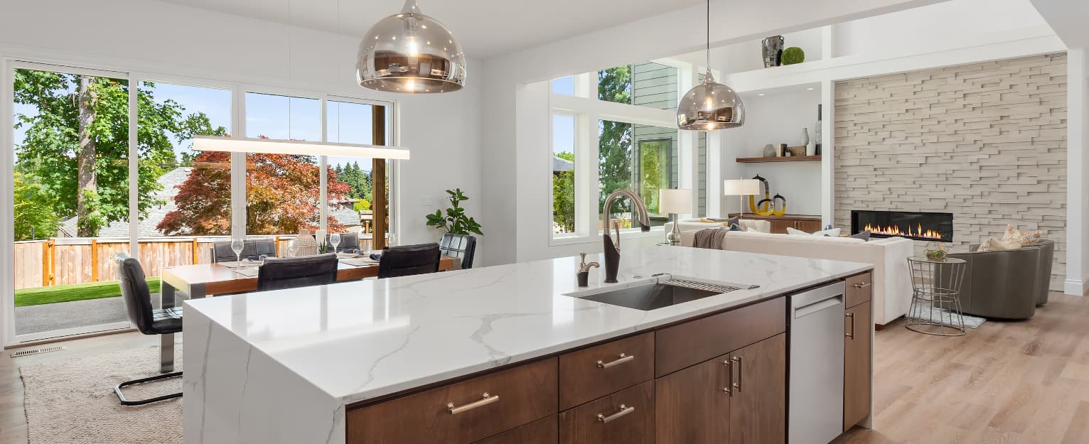 modern, open plan kitchen