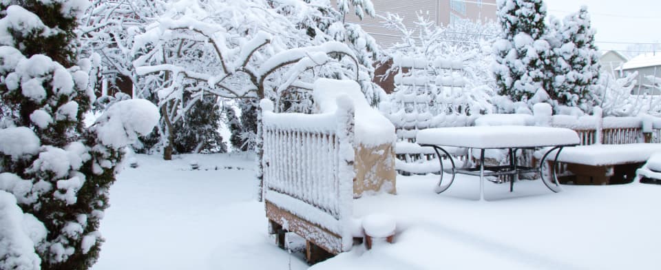 garden winter decking