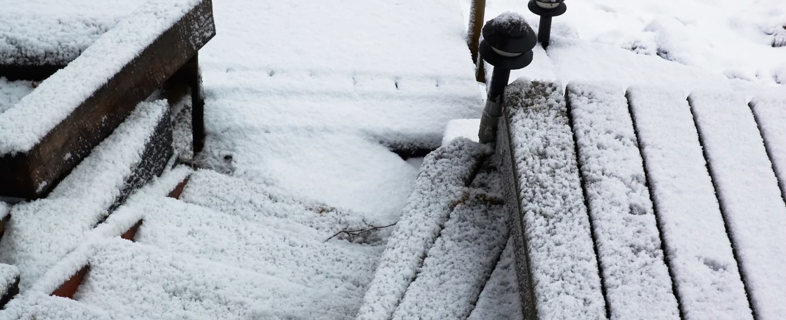 snowy decking