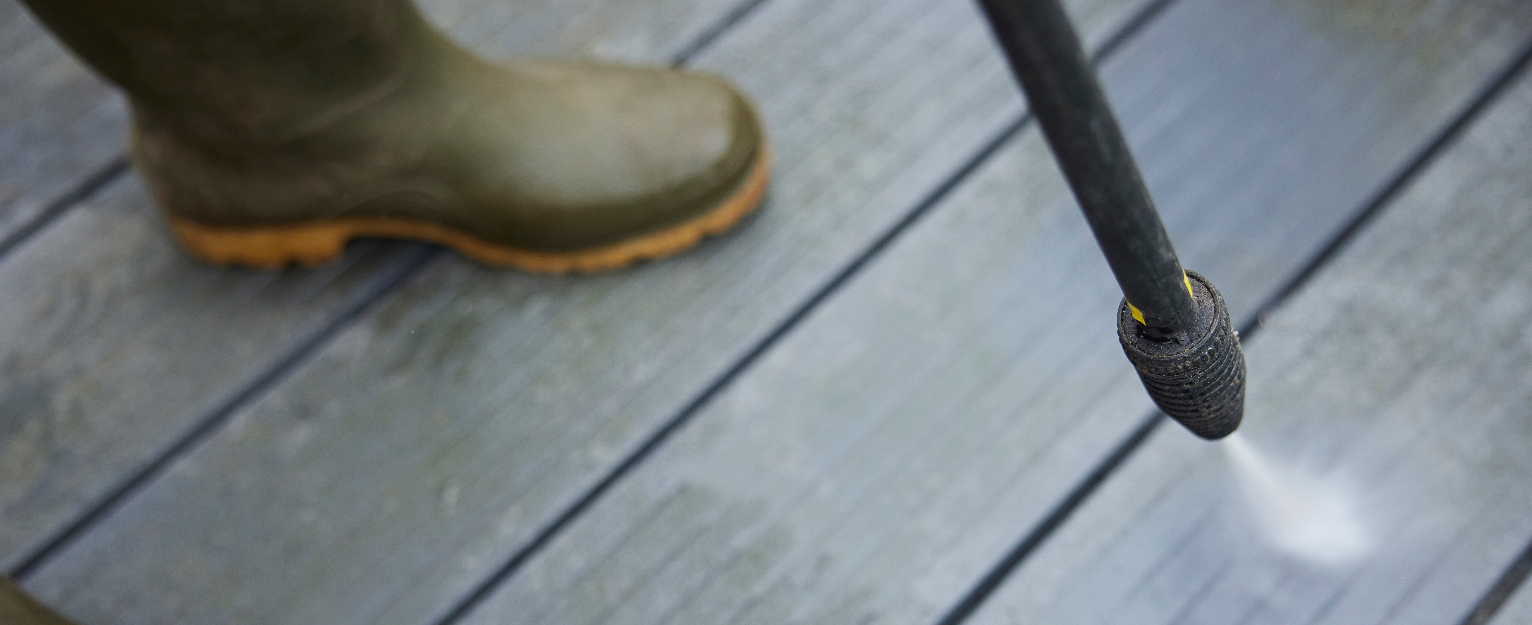 power washing decking