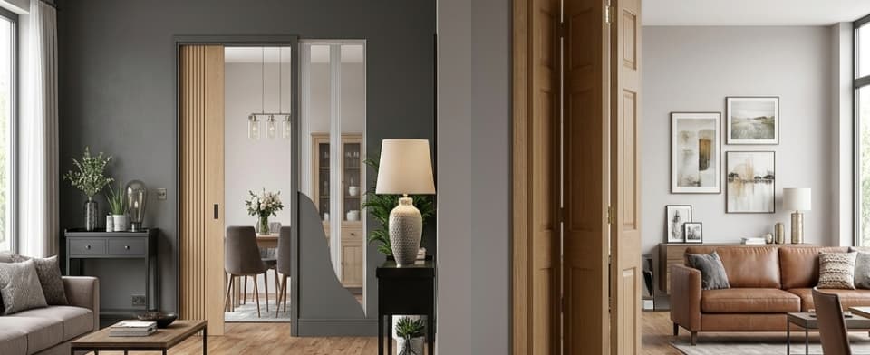 Pocket door vs bi fold door