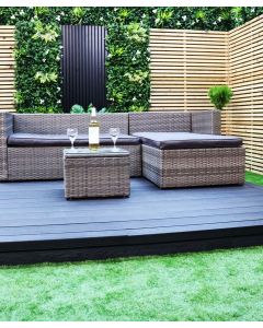 Composite Decking Kit With Fully Finished Edges - 2.6m x 2.6m - Charcoal