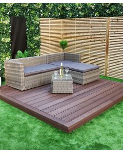 Composite Decking Kit With Fully Finished Edges - 2.6m x 2.6m - Mocha