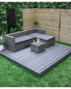 Composite Decking Kit With Fully Finished Edges - 2.6m x 2.6m - Welsh Grey