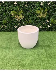 White Smooth Egg Planter 37 x 33cm