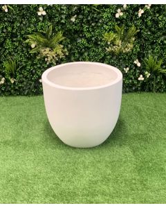 White Smooth Egg Planter 46 x 41cm