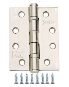 A 4" fire door hinge satin nickel