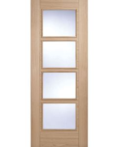 Casa Oak Horizontal 5P Unfinished Glazed Door