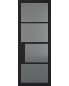 LPD Internal Black Chelsea 4L Tinted Glass Internal Door