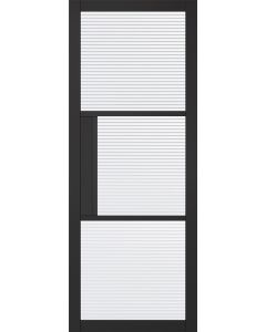 LPD Internal Black Tribeca 3L Reeded Glass Internal Door