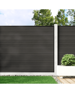 Charcoal - Composite Fence Panel Kit (For Concrete Posts)