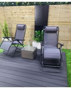 Complete Composite decking kit with aluminium frame - 4m x 4.2m - Charcoal