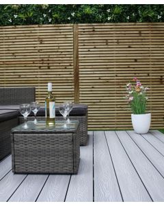 Complete Composite decking kit with aluminium frame - 4m x 4.2m - Cool Grey