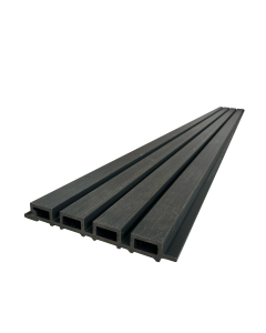 Slatted Composite Cladding Wall Panel - Anthracite Grey - 2m