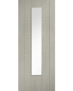 LPD Laminate Ladder Glazed Light Grey Door