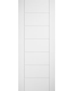 LPD Laminate Linear 7 Panel White Door