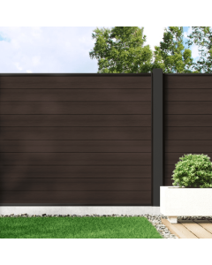 Mocha - Composite Fence Panel Kit With Aluminium Posts