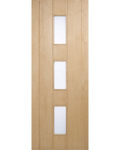 LPD External Un-finished Oak Glazed Copenhagen 3L Door (Dowelled)