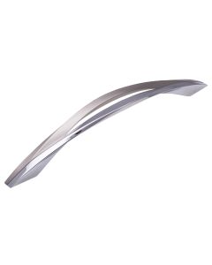 Kitchen Door Handle-Ojo Handle, 192mm, Brushed Nickel Chrome Centres