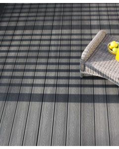 Complete Composite decking kit with aluminium frame - 4.0m x 4.2m - Welsh Grey