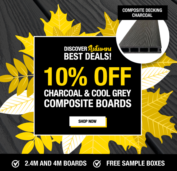 10% Off Charcoal & Cool Grey Composite Boards