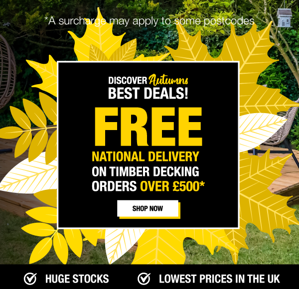 Free Delivery on Timber Decking