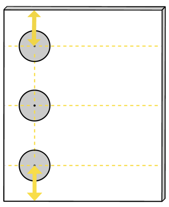 Measure a hinge hole